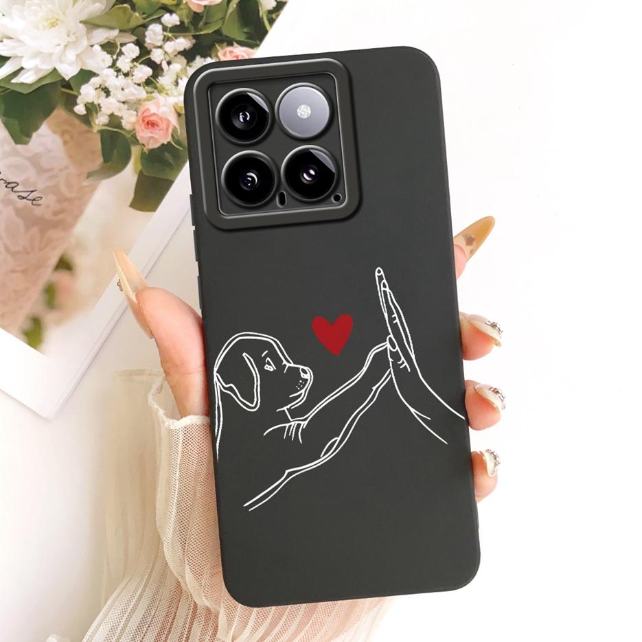 Чехол для Xiaomi Mi 14 Pro Милый Мультяшный Кролик Защитный от ударов Мягкий ТПУ Чехол для Телефона Для Xiaomi 14 Pro Mi14 Pro 5G Задняя Крышка Сумки
