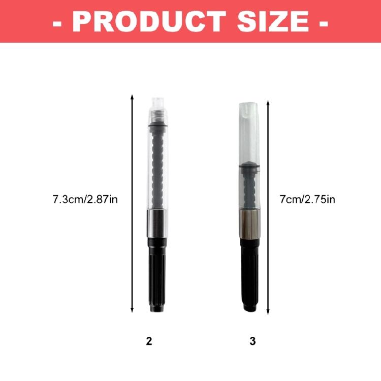 10Pcs/pack Standard Fountain Pen Converters Spirals Rotation Loading System Metal Collar Vacuum Sealed Ink Cartridges