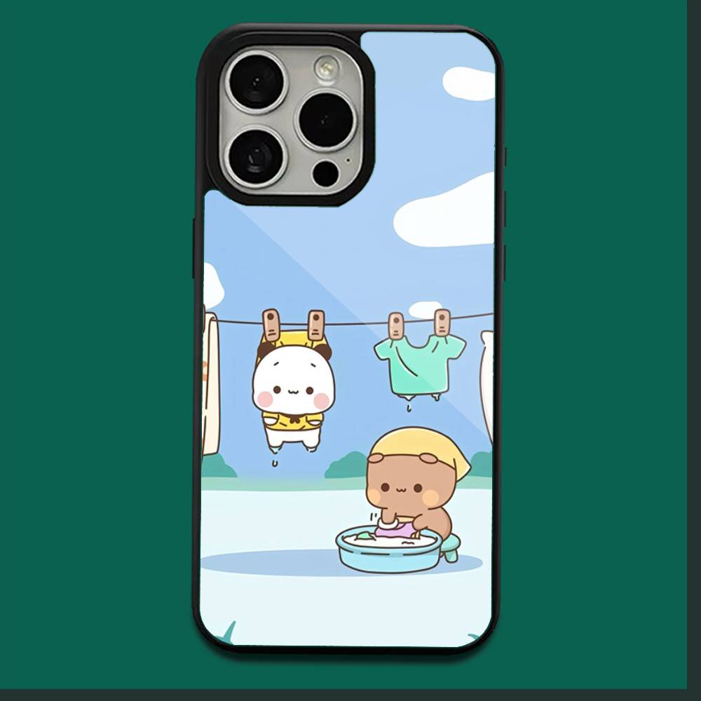 Милый чехол для телефона BuBu D-DuDu для iPhone 16, 15, 14, 13, 12, 11, Plus, Pro, Max, Mini, мягкий, с MagSafe, магнитная беспроводная зарядка
