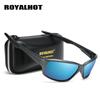 Royalhot Унисекс Поляризованные синие линзы в оправе Спортивные солнцезащитные очки Винтажные солнцезащитные очки Ретро очки Оттенки, UV400