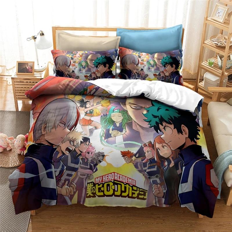 Домашний текстиль 3d My Hero Academia Постельное белье Комплект Midoriya Izuku Пододеяльник Наволочка Twin Full Queen King Size Одеяло Покрывало Комплект