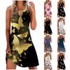 Women's Spring And Summer Sexy Cut-out Sleeveless Waist Fitting Printed Dress