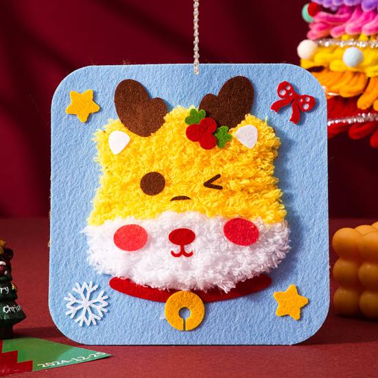 DIY Christmas Embroidery Kit for Beginners Cute Santa/Stocking/Gingerbread Sewing Projects Xmas Needlepoint Kit for Kids Adults