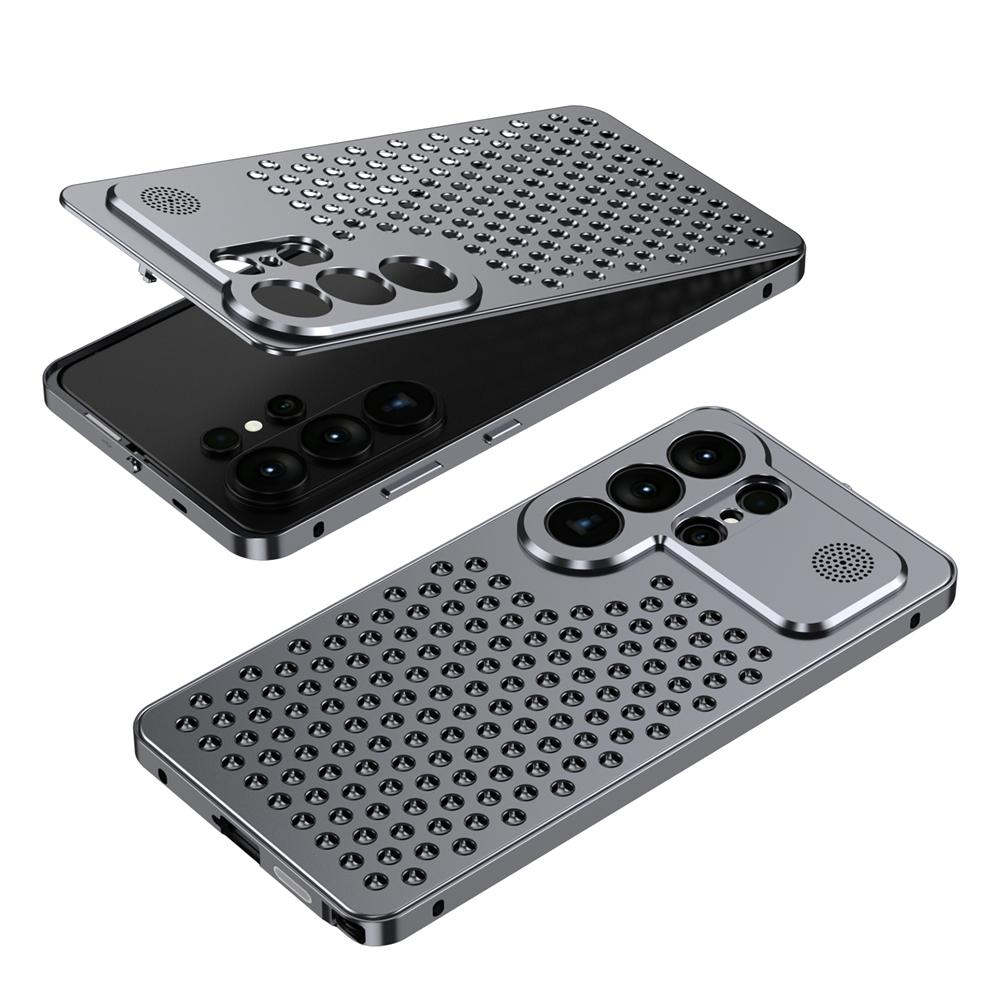 Алюминиевый чехол-радиатор с ароматом и полым дизайном для Samsung S23 S24 S25 S26 Ultra, ударопрочный чехол с защитой объектива