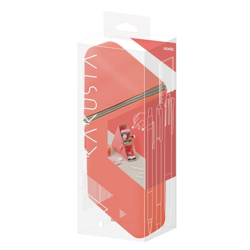 Sonic Kakusta Portable Pencil Case, Silicone Type, Pink, FD-8244-P