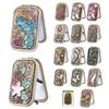 1Pc Vintage Style Elegant Folding Mirror Dual Sided Portable Compact Makeup Mirror for Cosmetic Beauty Travel Essentials