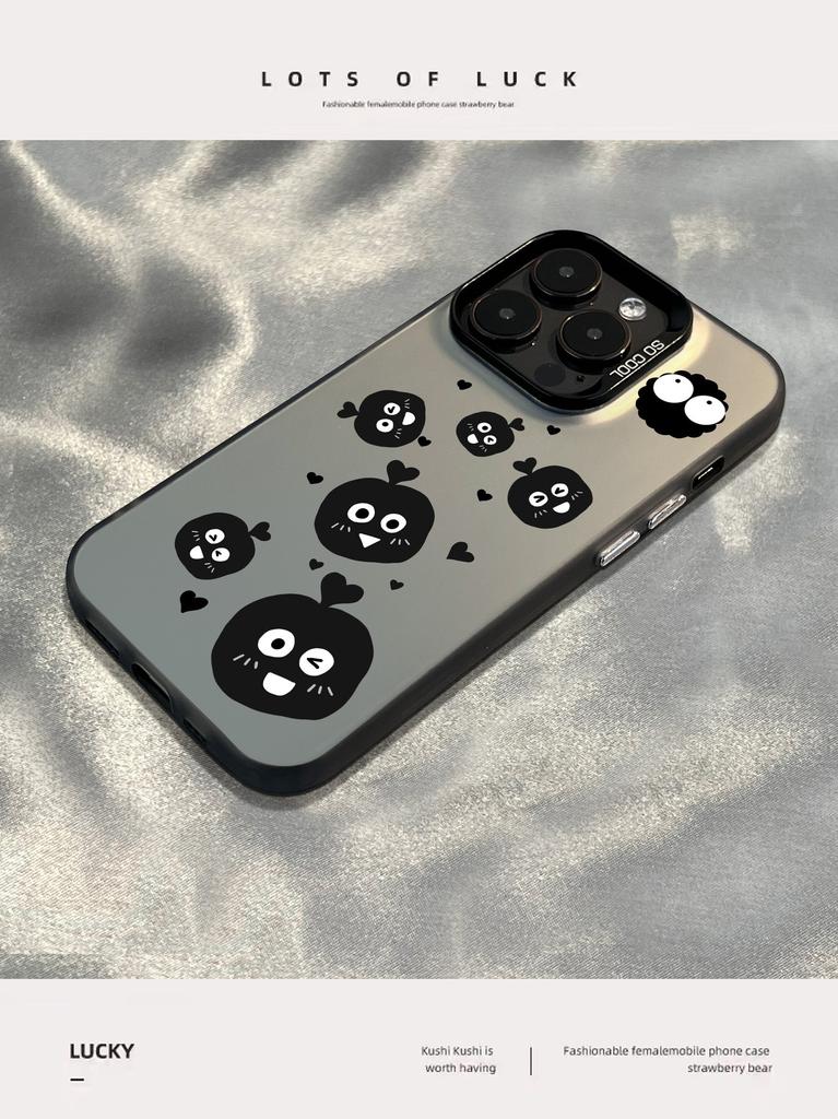 Funny smiley face small briquettes for apple 15promax mobile phone case advanced sense 14/13/12 all-inclusive 11 explosion