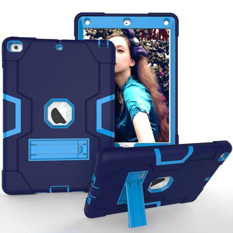Чехол Armor Stand Shockproof для планшета для детей iPad Air 10.2 10.5 11 12.9 дюймов 2024 iPad Pro 9.7 Mini 6 5 4 3 2 7th 8th 9th Cover