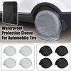 4Pcs 72-82cm Waterproof Car Wheel Cover Antifreeze Tire Covers Storage Bag Sun Protector For Auto Car Universal Car Tire Covers