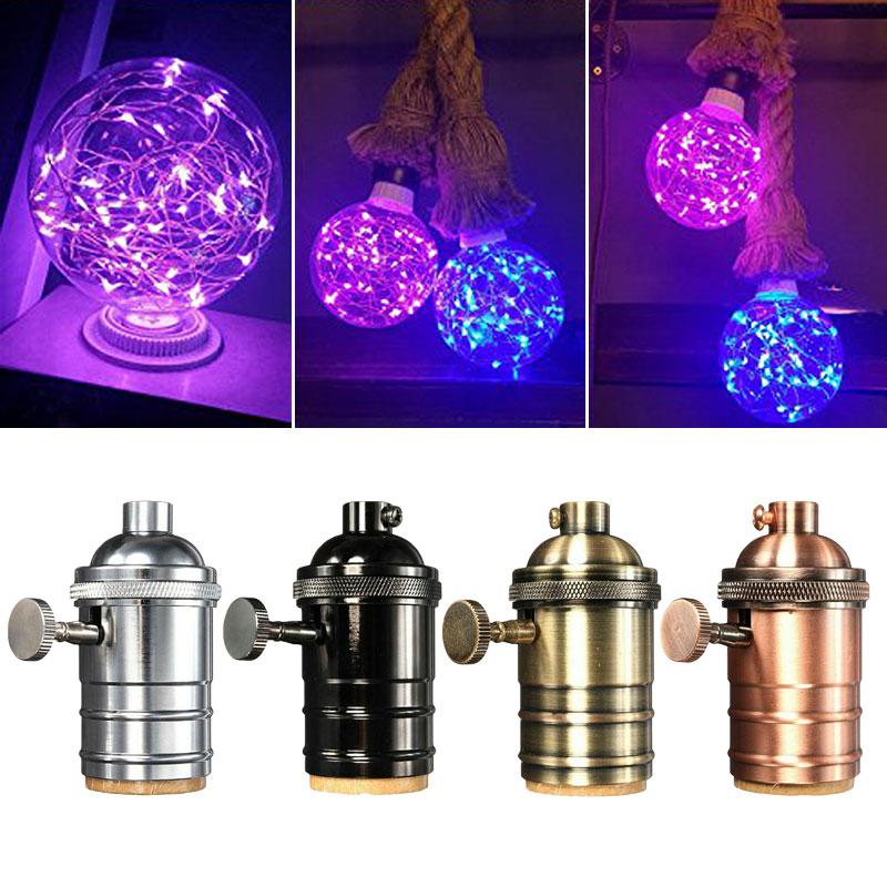 Винтажный промышленный держатель лампы, адаптер для лампочки, античный ретро фитинг ES E27