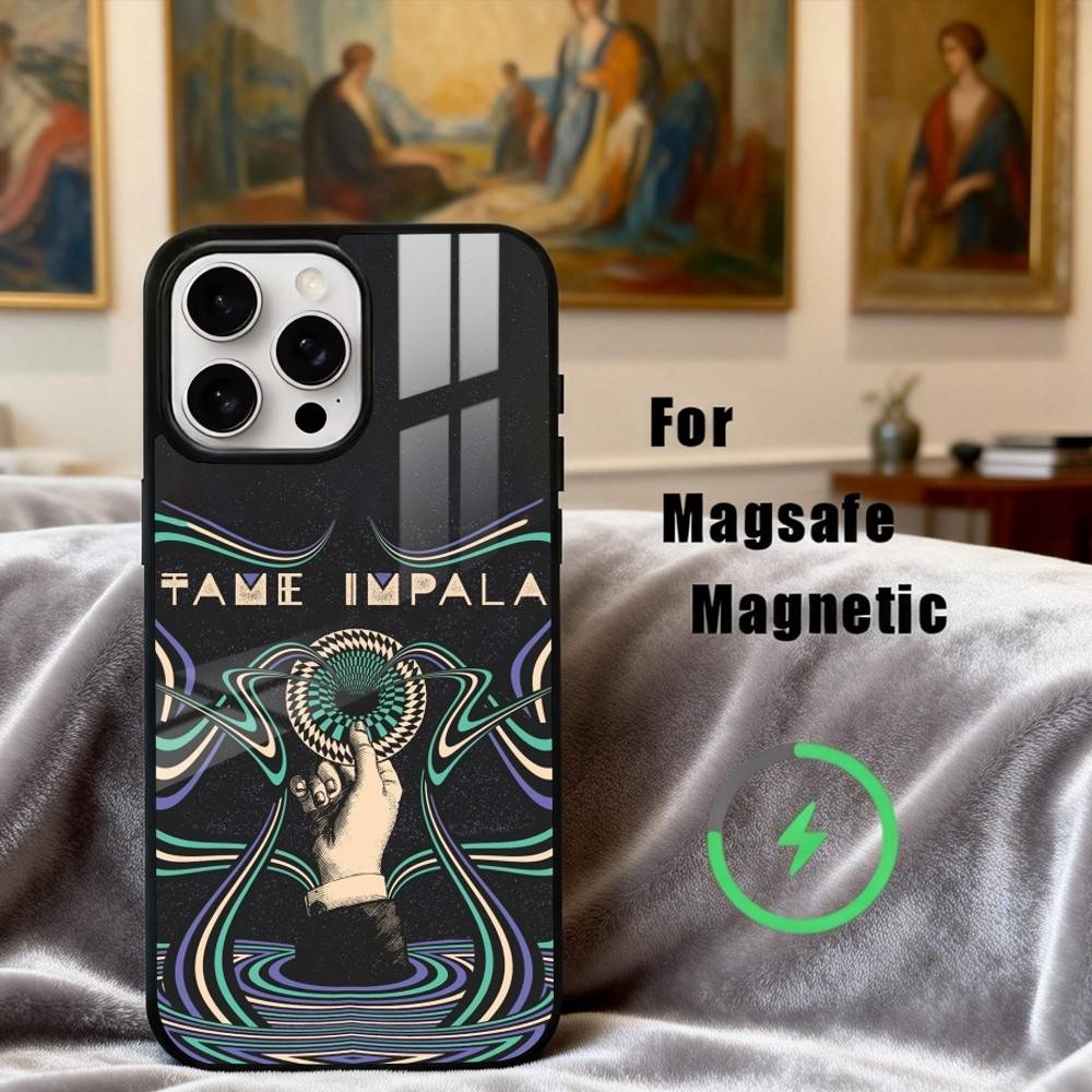 Чехол для телефона Epiphany Pop T-Tame I-Impala Band для iPhone 17,16,15,14,13,12,Plus,Pro,Max с магнитной беспроводной зарядкой Magsafe