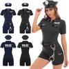 Women Cop Outfits Policewoman Costume Adult Halloween Cosplay Police Uniform Suit