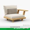 Waterproof Teak Outdoor Sofa Set - Solid Wood with Sun Protection for Garden, Hotel, or Sunroom