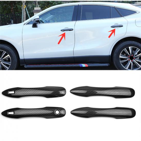 Carbon Fiber Side Car Door Handle Cover Trim For Toyota Venza - 4PCS