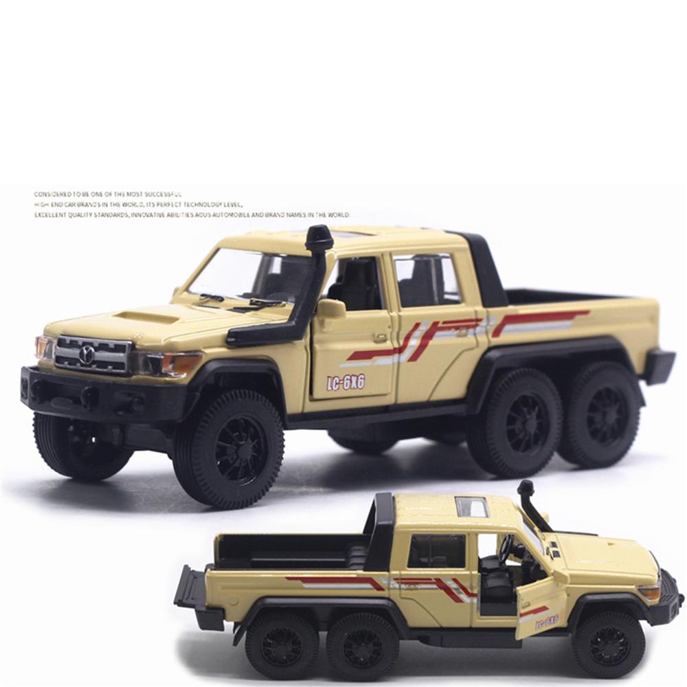 Модель автомобиля Toyota LC-6X6 в масштабе 1/32, сплав ABS, материал, игрушечный автомобиль из сплава, высокая имитация, прочный, яркий цвет для подарков