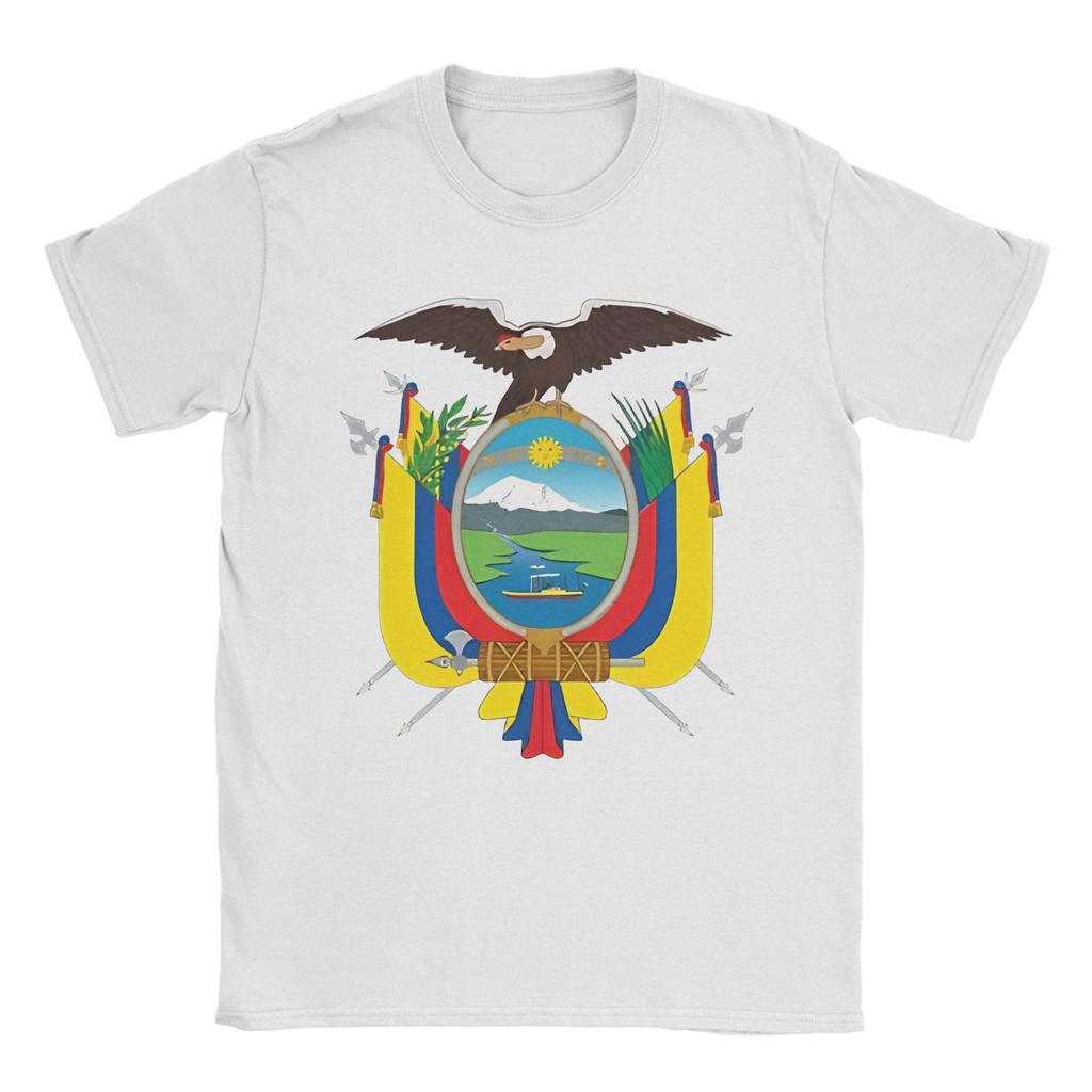 Unisex Wounisex Ecuador Flag T Shirt Pure Cotton Graphic Print Tee Shirts Top Clothing