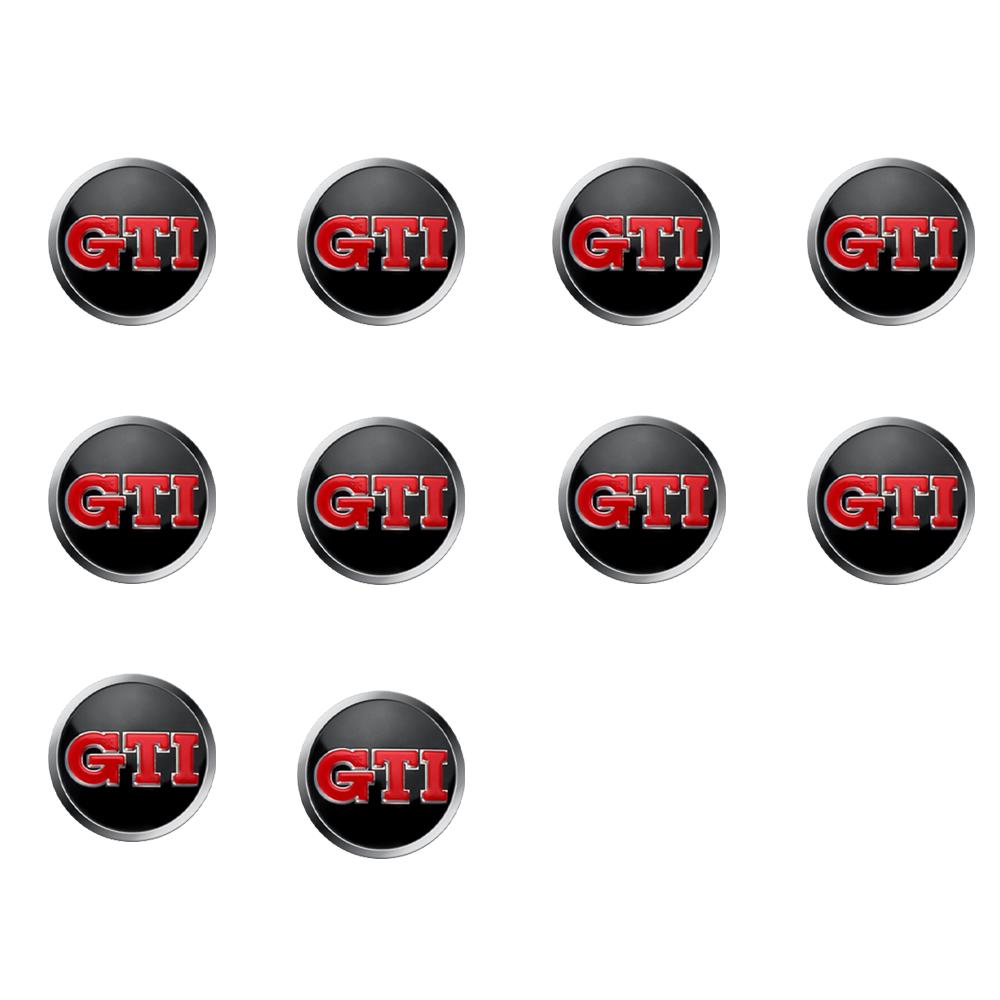 10Pcs/set Car Remote Control Key Logo Small Stickers for VW GTI Jetta Beetle CC EOS R32 MK4 golf 4 motion MTM Hub Accessories Jb9