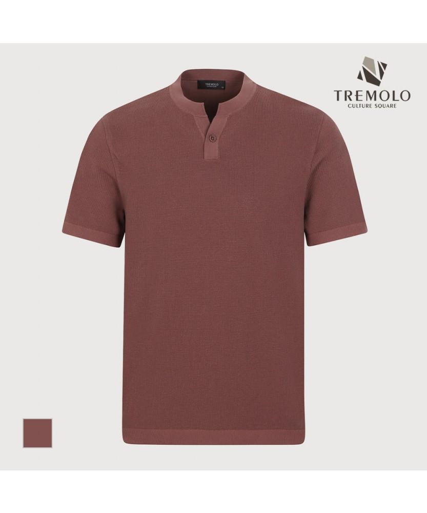Хенли с длинным рукавом Tremollo, однотонный трикотаж_Trnbs4M2461