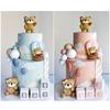 1Pcs Birthday Party Cake Topper Pink Blue Cake Decorations Cartoon Bear Ornaments Boy Girl