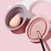Makeup Brush Cleaning Set Beauty Sponge Cleaning Tool Powder Puff Cleaning Solution Drying Basket Silicone Folding Washing Bowl