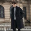 Осенне-зимнее мужское шерстяное двухстороннее пальто шерстяной тренчкот средней и длинной кашемировой куртки