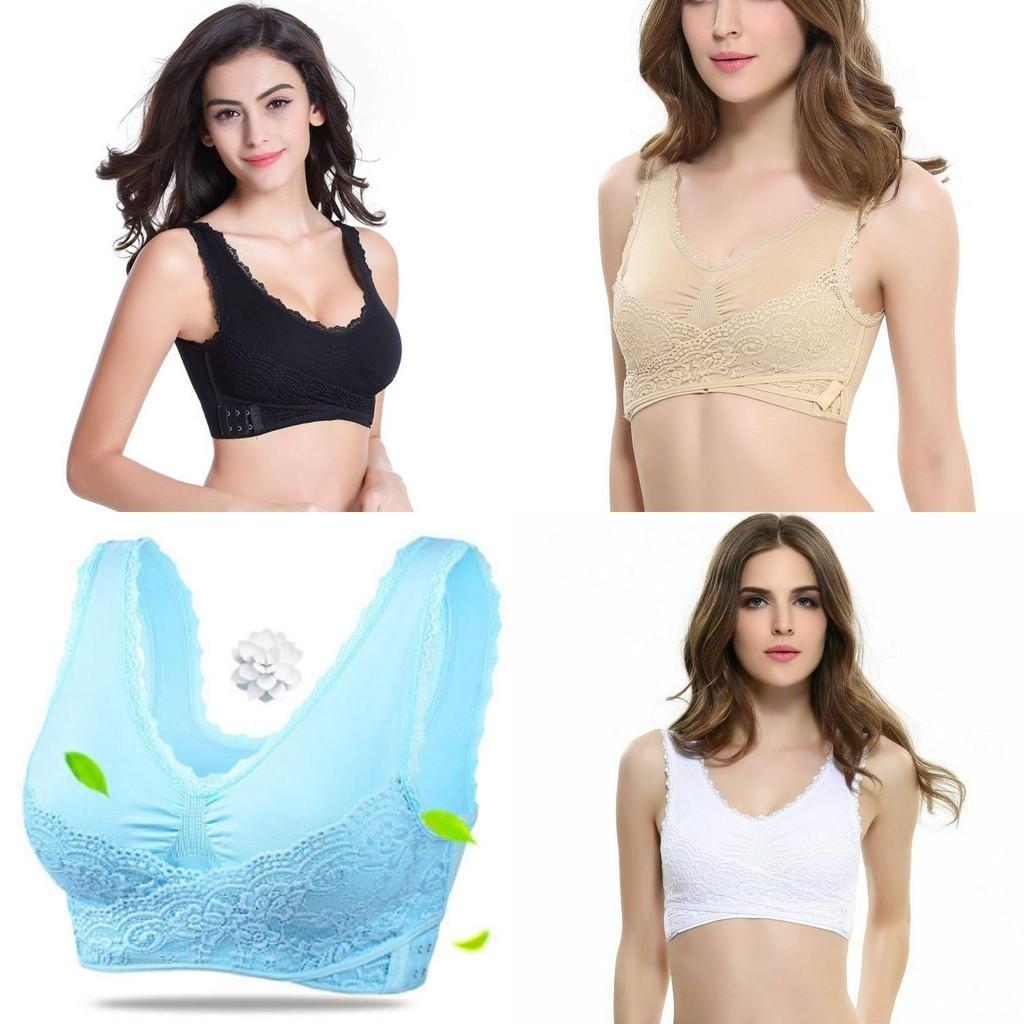 Women Lady Sexy Front Cross Adjustable Side Buckle Lace Vest Wireless Sport Bra For Ultimate Comfort And Style