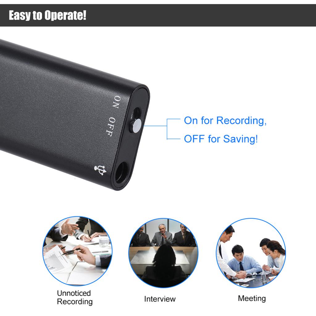 8 ГБ мини USB цифровой аудио диктофон диктофон MP3 музыкальный плеер портативное записывающее устройство