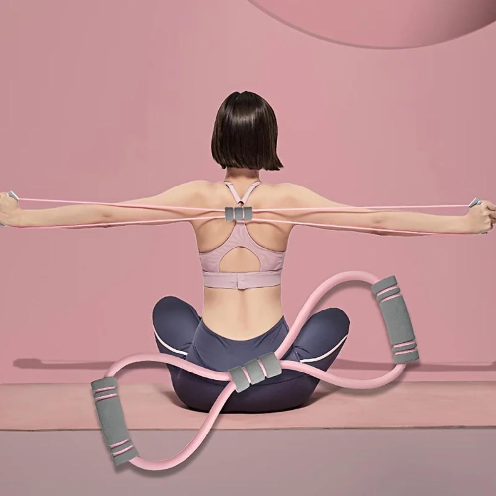 Bolded 8-shaped Stretcher TPE Tube Yoga Elastic Band Household Tension Rope Back Muscles