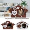 Foldable Cat House Semi-Enclosed Pet House New Cat Bed Small Dogs Kitten