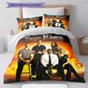 Custom Name Firefighters Pressure Bedding,Quilt Set Quilt Cover Pillowcase Home Birthday Gift (1 * duvet cover + 2 * pillowcase, without core)