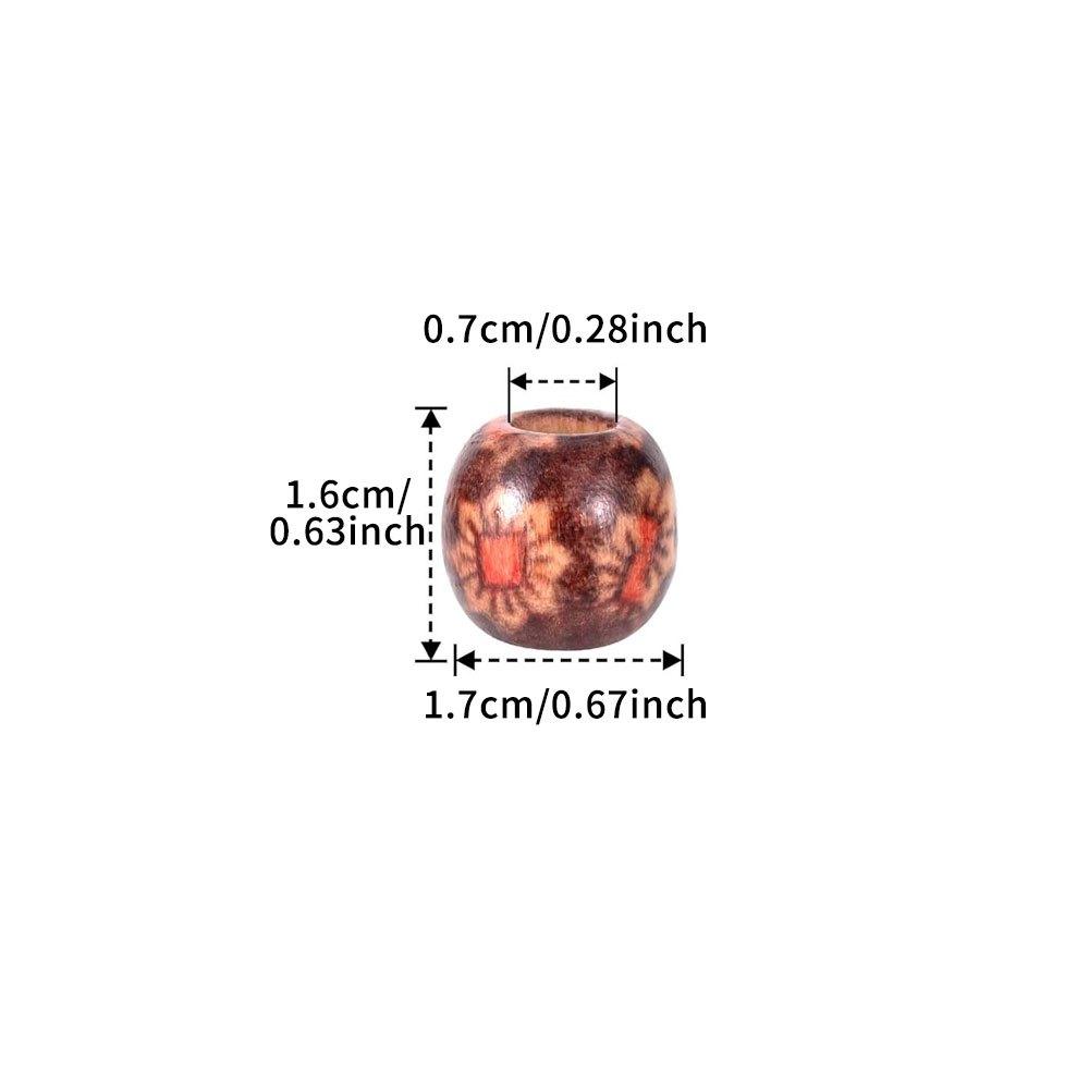 8/18/28 штук деревянных ретро круглых бусин из натурального дерева для рукоделия, бусин-разделителей, браслетов, ожерелий, сережек, брелоков