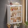 Dustproof Cosmetic Storage Cabinet Wall-Mounted Storage Rack Fashion Organizer Box