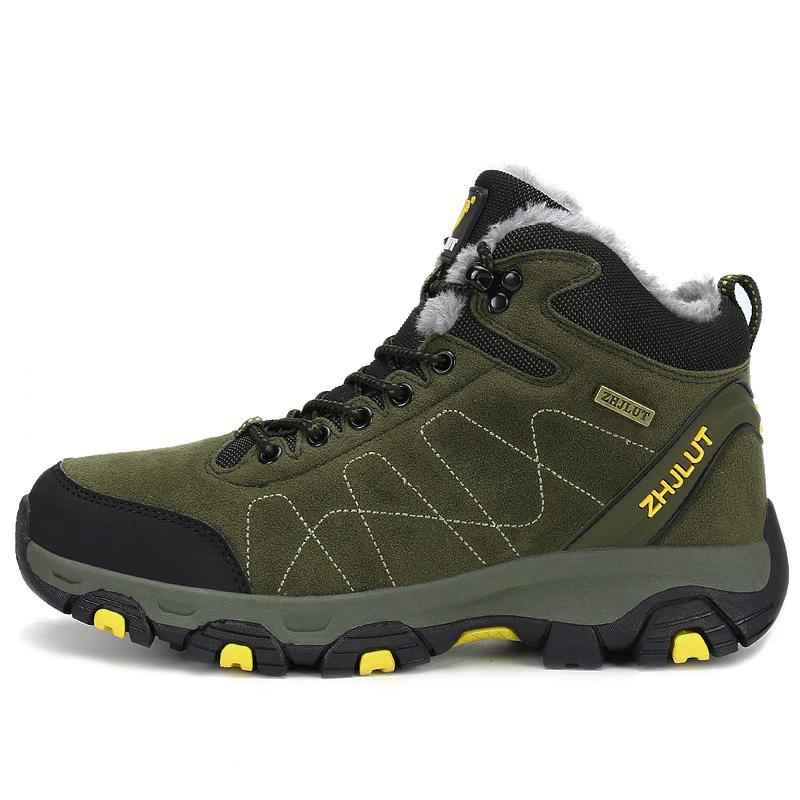 Зимние снежные ботинки мужские теплые удобные плюшевые на шнуровке противоскользящие высокие мужские ботинки прочные мягкие удобные походные ботинки женские
