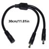 5.5mmx2.1mm DC5521 Extension Cable 1 to 2 Power Splitter Cord Wire Female to 2-port Male Connectors Line for Routers