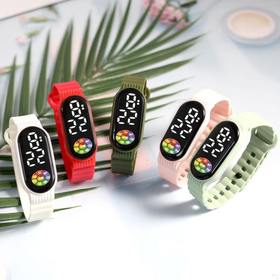 Наручные часы с сенсорным управлением, цифровой дисплей, водонепроницаемый, высокая четкость, удобно носить, точное время, широко используемые многофункциональные детские электронные часы