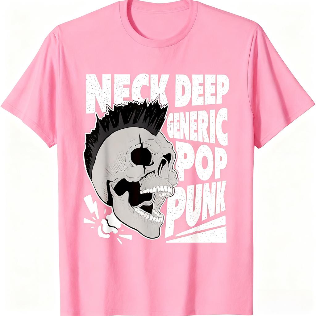 Мужская футболка из роскошного хлопка с графическим принтом в стиле панк-рок, с коротким рукавом, летняя, унисекс, мужская и женская, повседневная, свободная, модная одежда