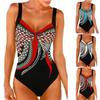 Женский монокини с мягкой подкладкой и принтом, цельный купальник, пляжная одежда, купальный костюм