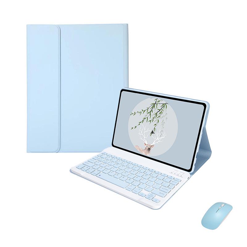 Совместимый красный чехол для планшета Xiaomi Redmi Pad SE 11 10,6" со съемной магнитной Bluetooth-клавиатурой (7 Pro) Кожаная обложка.