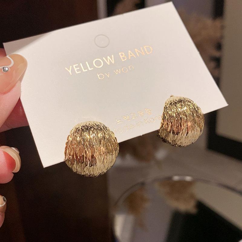 Преувеличенный дизайн матовых металлических сережек для женщин корейские готические серьги-подвески для девушек простые модные ювелирные аксессуары