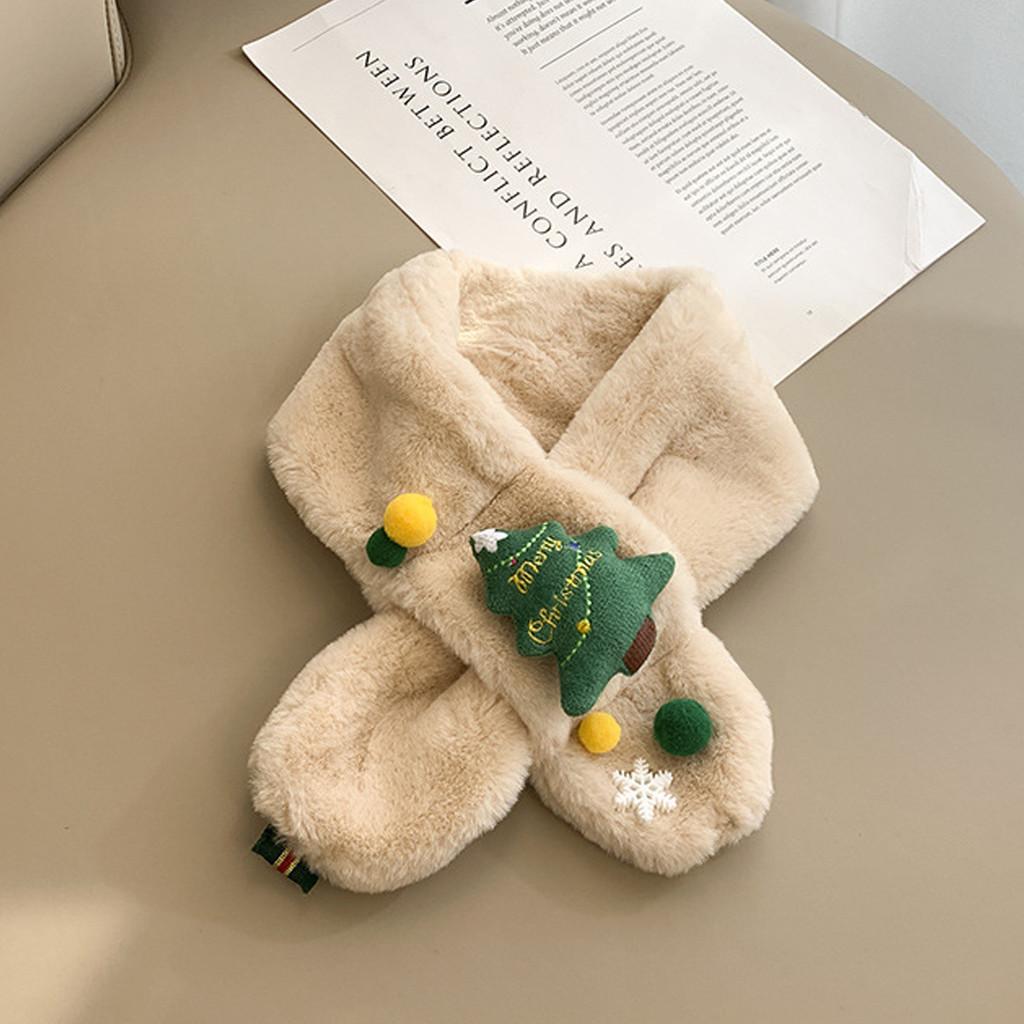 Детский шарф 'Рождественская елка' Зимний Утепленный Теплый Детский Шарф Мягкий Приятный к Коже Премиальное Ощущение для Мальчиков и Девочек