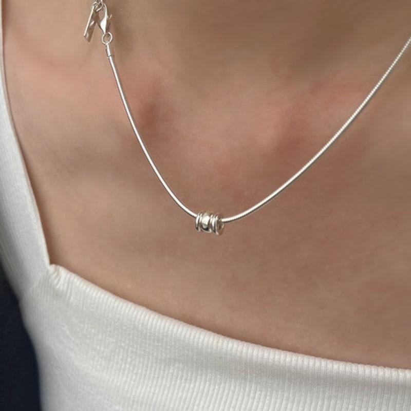 melliv 3-ring snake chain necklace_mvn42