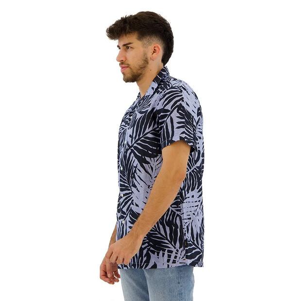 Superdry Open Collar Print рубашка с коротким рукавом