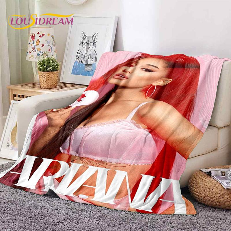3D Плед с Арианой Гранде Кошка Ари Певица Мягкие Пледы, Теплый Плед Уютный Плед для Пикника Кроватей Дивана Дома Спальни Подарок