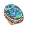 Перламутровая раковина Драгоценный камень Медная бижутерия Кольцо Размер 6.5