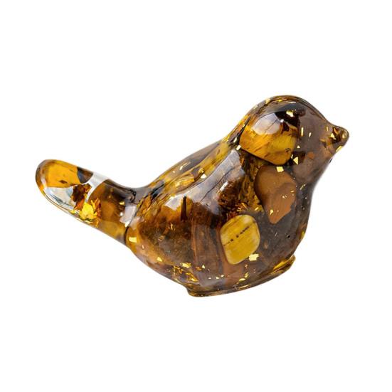 Натуральный камень красочная фигурка птицы позитивная целебная энергия ручная работа искусственный кристалл мини-статуэтка птицы украшение для домашнего офиса настольный орнамент