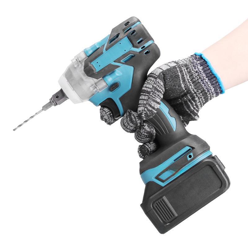 Бесщеточный электрический ударный гайковерт: Высокий крутящий момент, перезаряжаемый, для строительных лесов, шиномонтажа и ремонта автомобилей с литиевой батареей.