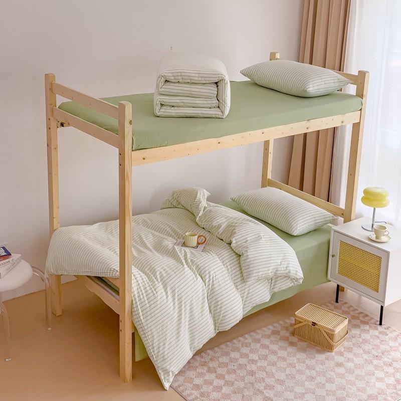 Pure cotton three-piece set, cotton simple size, quilt cover, bed sheet, bedding