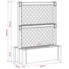 Large Planter with Trellis White 99.5 x 43 x 133.5 cm PP