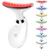 7 Colors Face Massager Tool with Heat, Red-Light-Therapy Facial Massager Tool for Wrinkles, Double Chin (White)