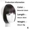 LISI HAIR Синтетическая заколка для волос с бахромой, черная челка для наращивания волос, термостойкие шиньоны для женщин